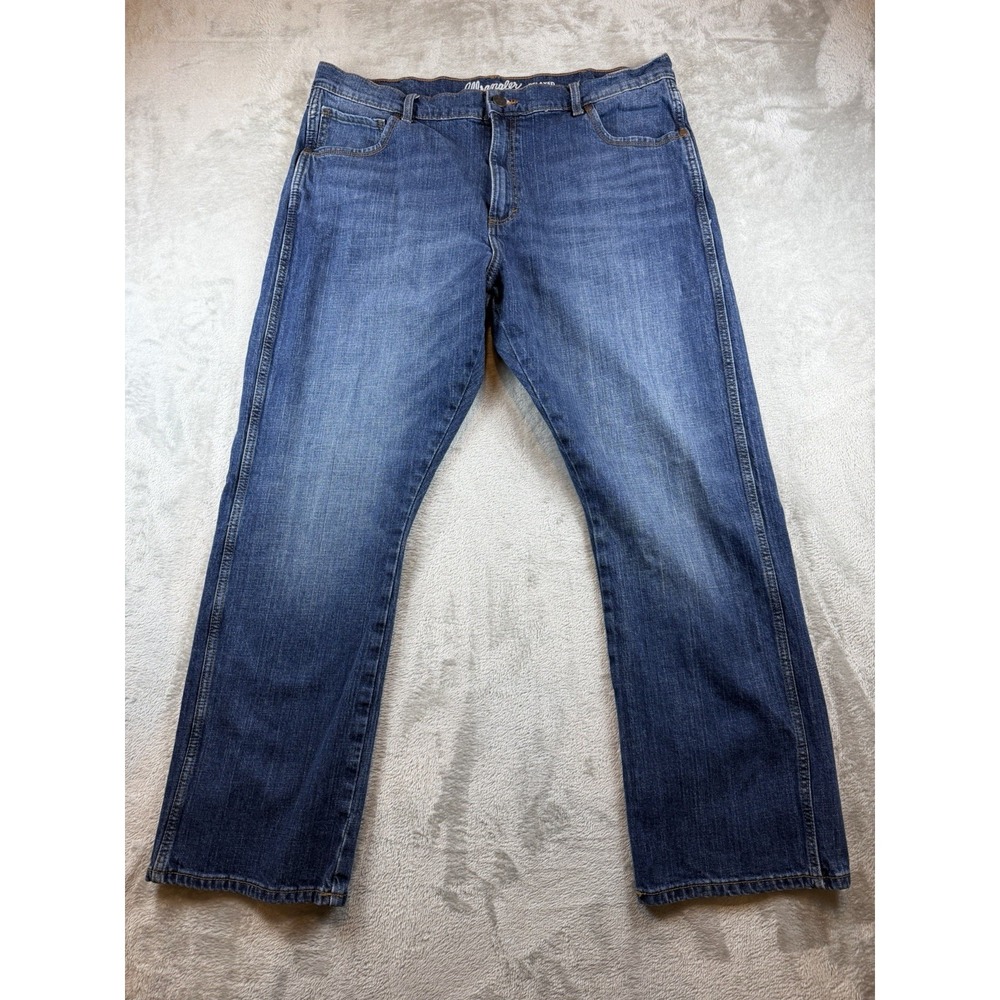 Wrangler Jeans Men's Retro Relaxed Boot Jeans 38x32 Blue Stretch WRT20JH Cowboy